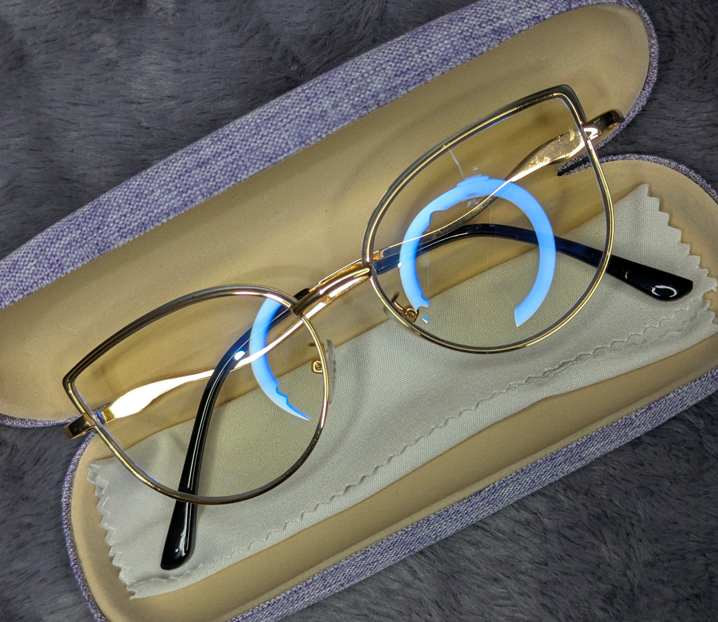 Female Rimlas Anti-blue light Photochromic Glasses