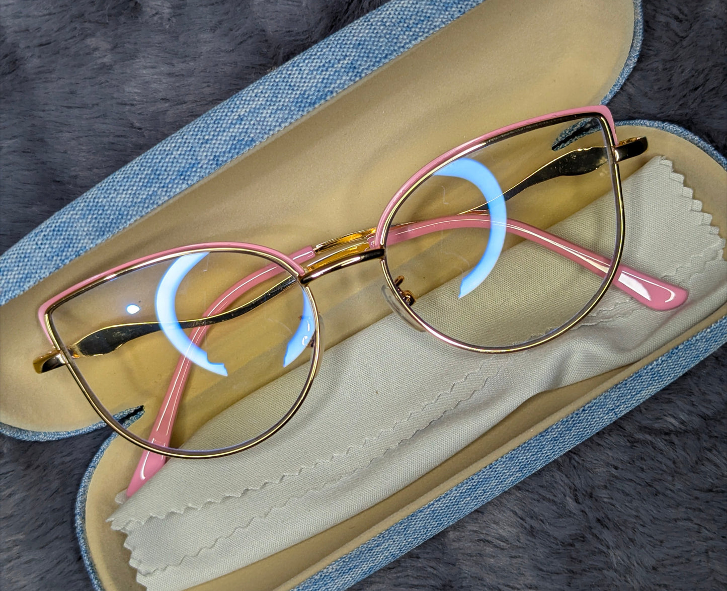 Female Rimlas Anti-blue light Photochromic Glasses