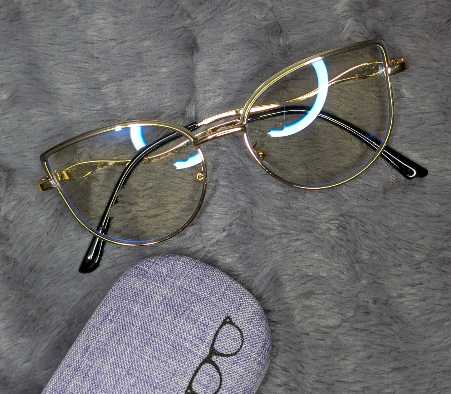 Female Rimlas Anti-blue light Photochromic Glasses